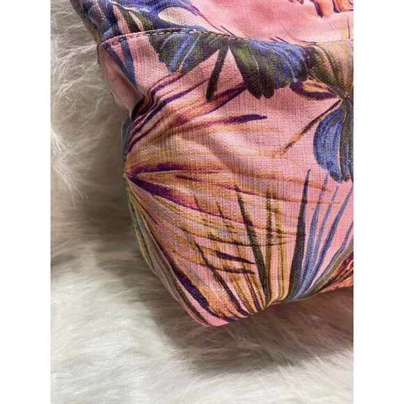 CHICO Tropical Floral Pink Crossbody Bag With Adjustable Strap & Zipper Closure - Picture 2 of 12